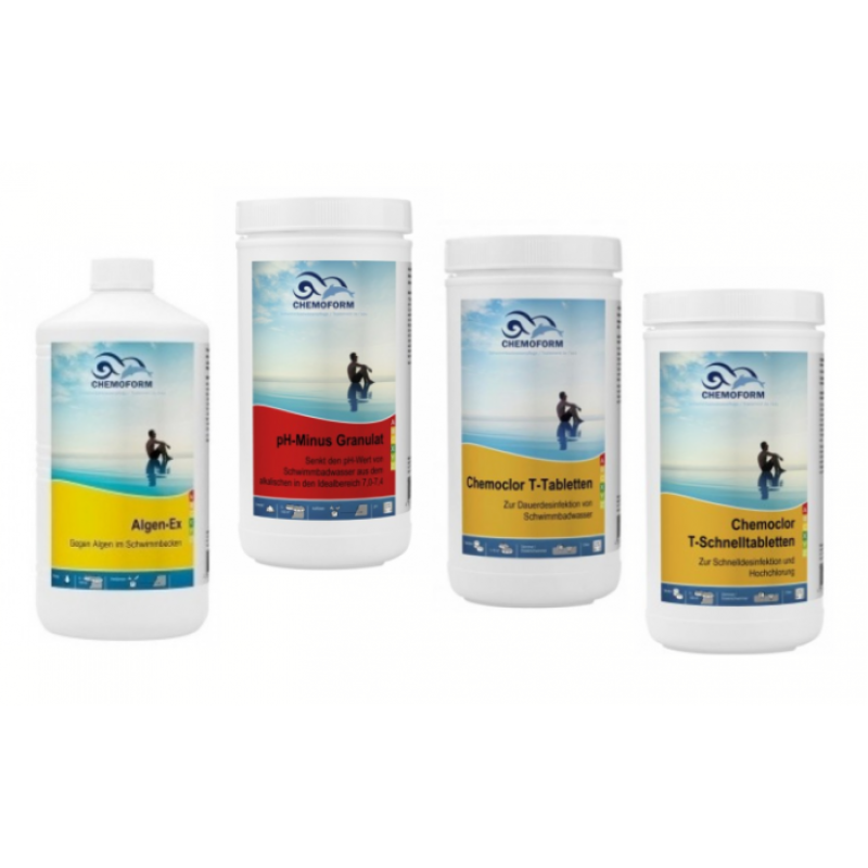 Kit chimic CHEMOFORM pentru piscine cu filtru de hârtie, mic