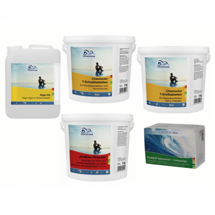 Kit chimic CHEMOFORM pentru piscine cu filtru de nisip, mare