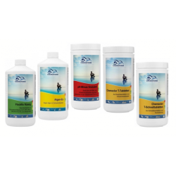 Kit chimic CHEMOFORM pentru piscine cu filtru de nisip, mic  Kit chimic CHEMOFORM pentru piscine cu filtru de nisip, mic