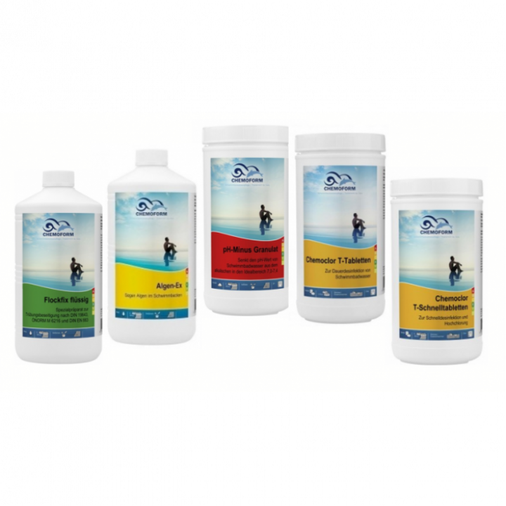 Kit chimic CHEMOFORM pentru piscine cu filtru de nisip, mic