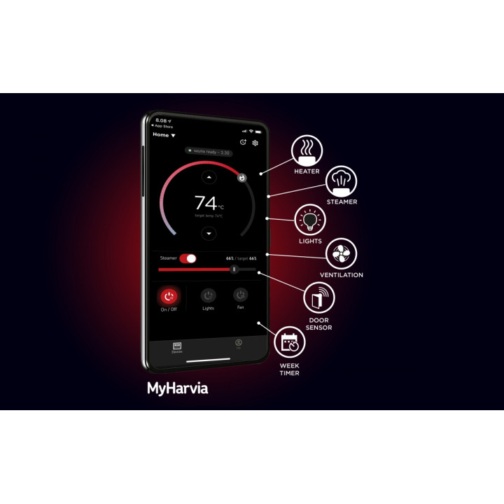 Panou de control electric pentru incalzirea saunei - HARVIA Xenio Combi CX110C WiFi