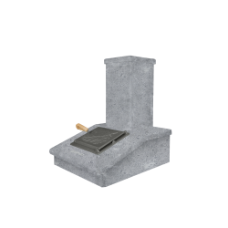 Finisaj coș de piatră, gresie, 540 mm 