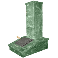 Finisaj coș de piatră, serpentină, 790 mm 