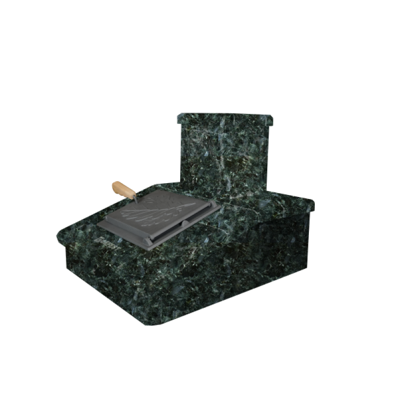 Finisaj coș de piatră, Serpentine închis, 290 mm