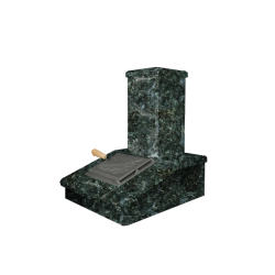 Finisaj coș de piatră, Serpentine închis, 540 mm 