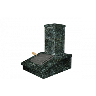 Finisaj coș de piatră, Serpentine închis, 540 mm