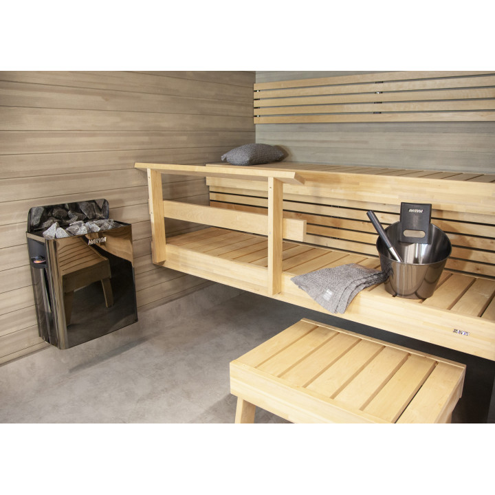 Încălzitor electric pentru saună - HARVIA The Wall Black Steel SW60 6 kW