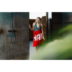 Prosop de sauna HARVIA, 70 x 140cm, rosu
