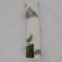 Suport cutie de chibrituri din ceramica - mesteacan 