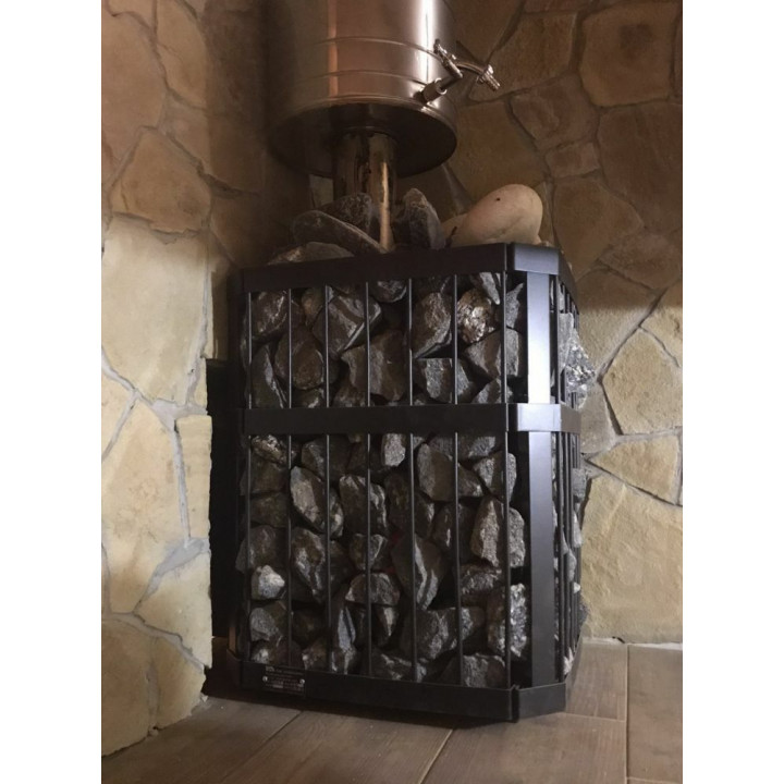Incalzitor de sauna pe lemne - NOVA PANORAMA 18 cu retea