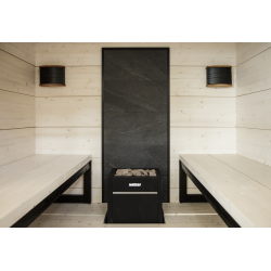 Zid de piatră HARVIA, cadru negru 