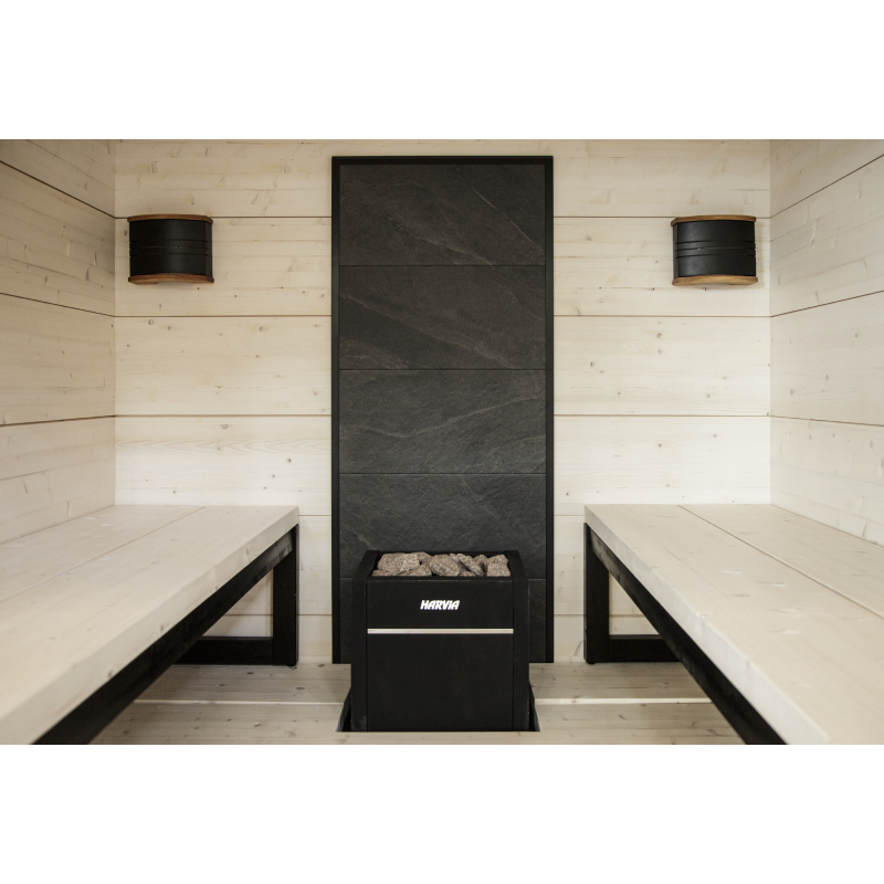 Zid de piatră HARVIA, cadru negru