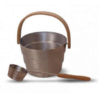 SAUNIA PYORRE set galeata si oala 6 l, aluminiu