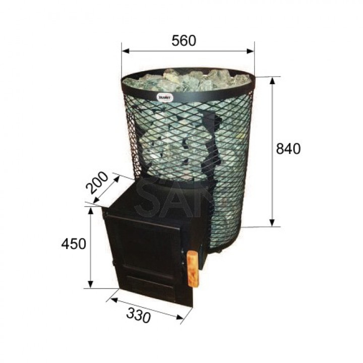 Soba sauna pe lemne - SKAMET SY220