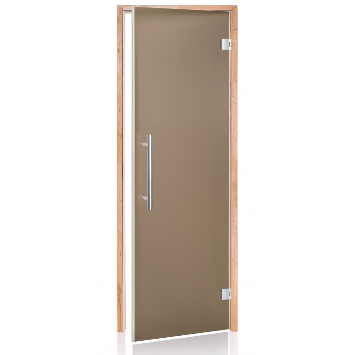 Uși de saună din sticlă AD BENELUX, Sticlă mată, 70 x 190, Arin, Bronz mat