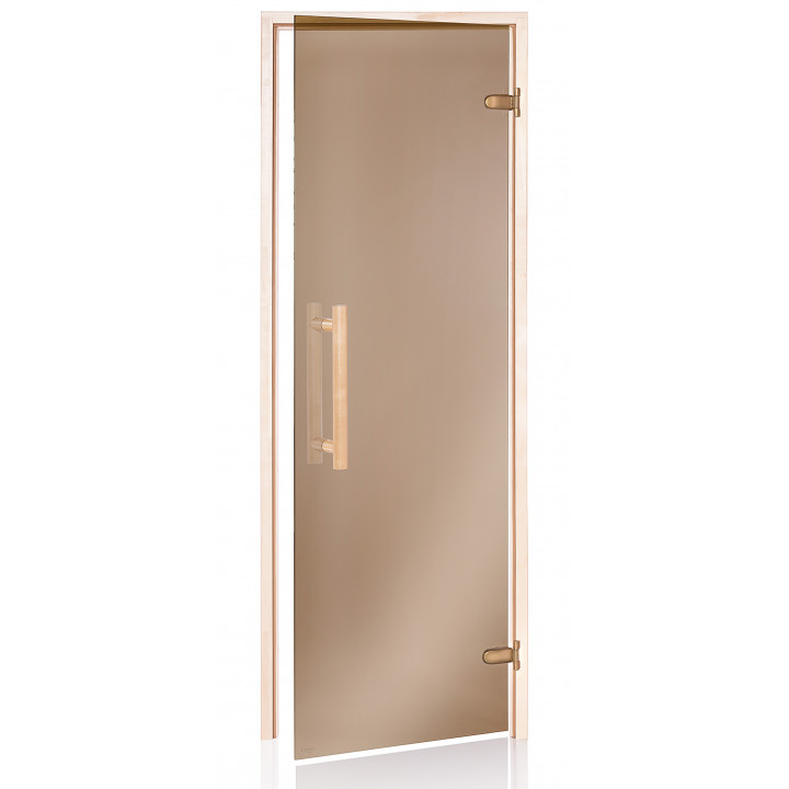 Uși de saună AD NATURAL din sticlă, 70 x 190, Aspen, Bronz
