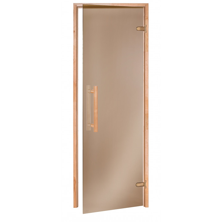 Uși de saună AD NATURAL din sticlă, 90 x 190, arin, bronz