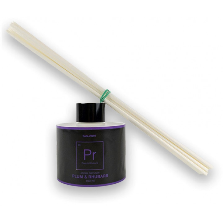 Parfum aromat cu bețișoare, parfum de prune și rubarbă 100 ml