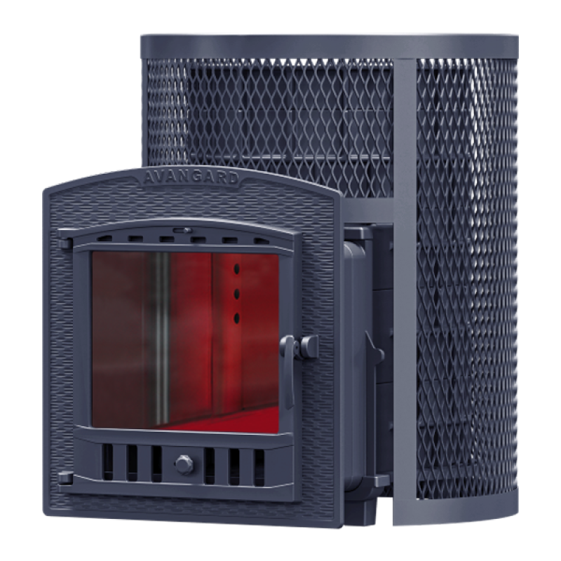 Soba sauna pe lemne GEFEST - AVANGARD 30 (P2) in grila rotunda