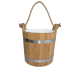 Găleată de saună din stejar cu mâner din frânghie, 12 l