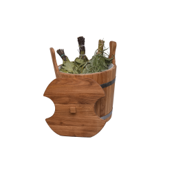 Găleată din lemn pentru biscuiți, stejar, 12l 