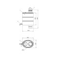 Rezervor oval pentru încălzirea apei, d.115mm - 1