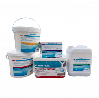 Kit chimic BAYROL pentru piscine cu filtru de nisip, dimensiune mare