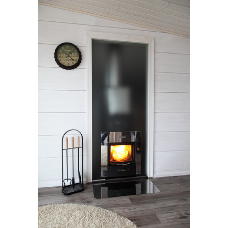 Perete de sticlă HARVIA Duo 9 x 19, inclusiv cadru, gri aluminiu