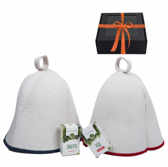 Set cadou in cutie cadou PERECHE ALBA. Capace și uleiuri esențiale