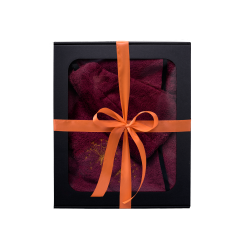 Set cadou într-o cutie cadou pentru EA. Căciulă și șorț de saună pentru femei - VERDE-BRUGIU 