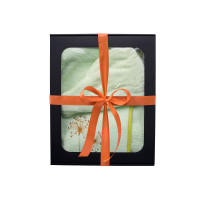 Set cadou într-o cutie cadou pentru EA. Căciulă și șorț de saună pentru femei VERDE DESCHIS