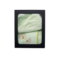 Set cadou într-o cutie cadou pentru EA. Căciulă și șorț de saună pentru femei VERDE DESCHIS