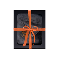 Set cadou într-o cutie cadou pentru EL. Căciulă și șorț de saună pentru bărbați - GRI