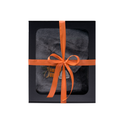 Set cadou într-o cutie cadou pentru EL. Căciulă și șorț de saună pentru bărbați - GRI 