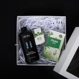 Set cadou în cutie cadou AROME DE SAUNĂ. Ceai, ulei esențial și esență parfumată  Set cadou în cutie cadou AROME DE SAUNĂ. Ceai, ulei esențial și esență parfumată