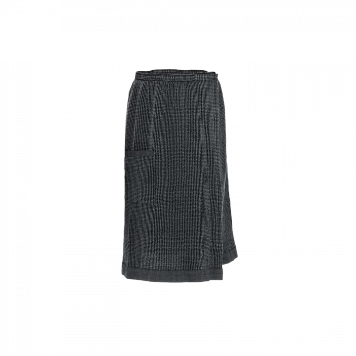 Set cadou în cutie cadou RENTO KENNO FOR HIM. Căciulă și șorț de saună, gri închis/negru