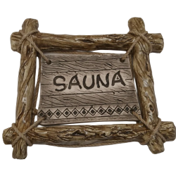 Placă de ușă SAUNA cu ramă ramificată 