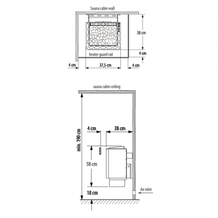 Încălzitor electric pentru saună - EOS Thermat W 4,5 kW