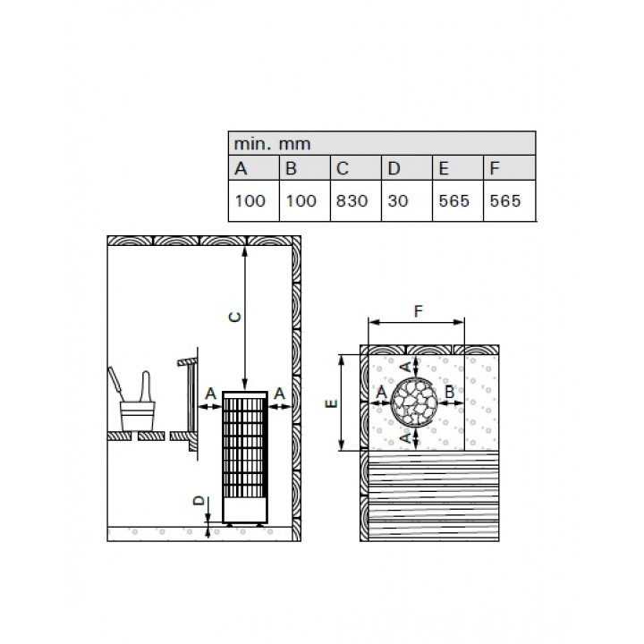 Încălzitor electric pentru saună - HARVIA Cilindro PC110E 10,8 kW
