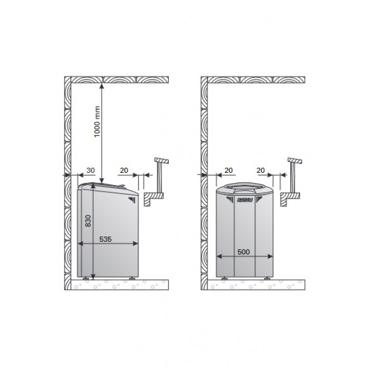 Încălzitor electric de saună - HARVIA Forte AFB6 6kW, negru