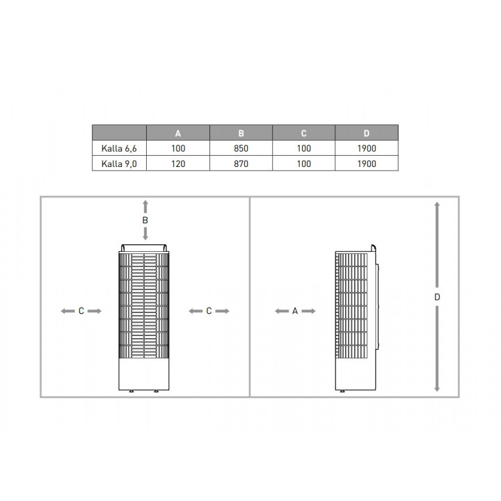 Încălzitor electric pentru saună - MONDEX KALLA, negru
