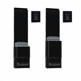 Încălzitor electric pentru saună - SAUNUM Experience Black F cu panou de control