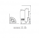 Încălzitor electric pentru saună – SAWOTEC Ari Corner 7,5 kW, fără unitate de control