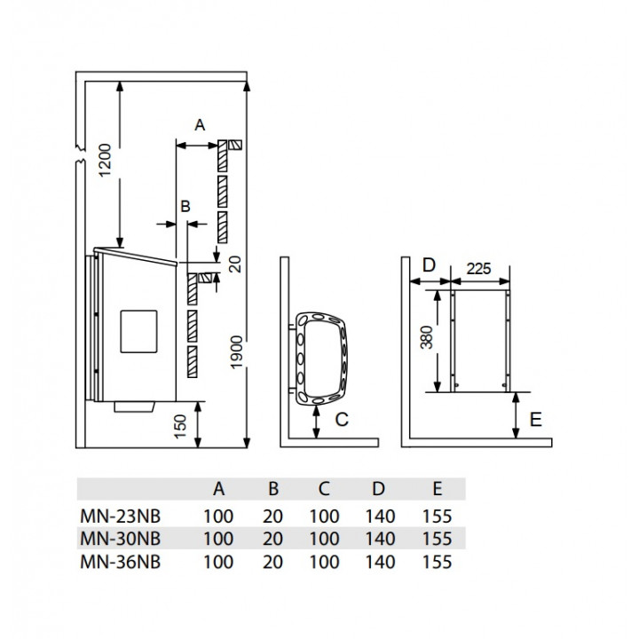 Încălzitor electric pentru saună – SAWOTEC Mini, cu unitate de control, MN-36NB-Z
