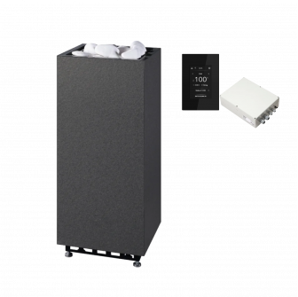 Încălzitor electric de saună TULIKIVI RAE, negru, cu panou de control