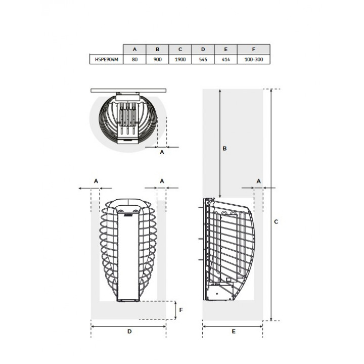 Încălzitoare electrice pentru saună - HARVIA Spirit SP90FC set Fenix WiFi 9.0 kW