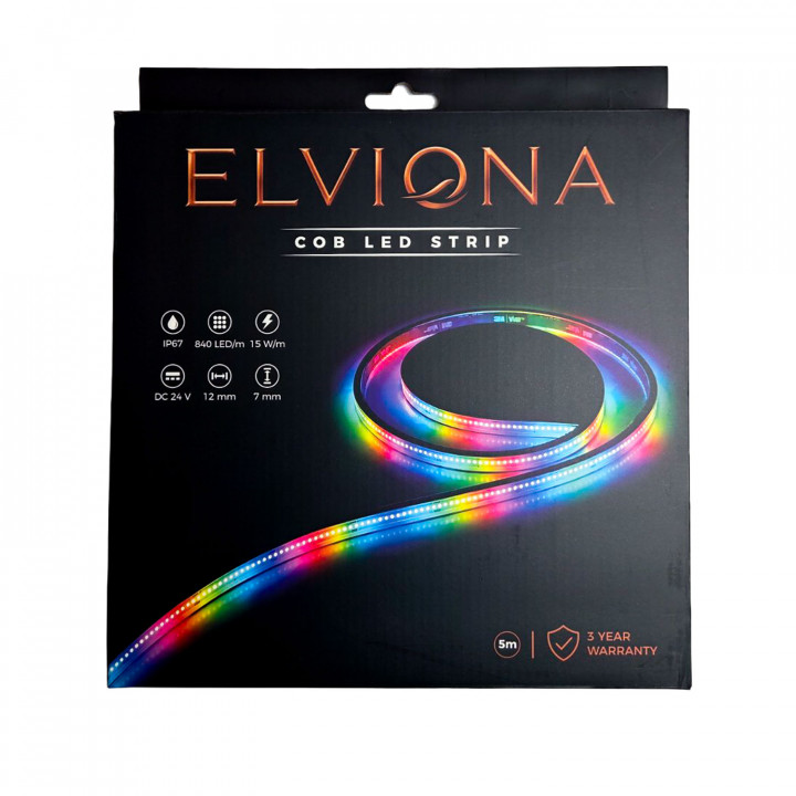 Bandă LED COB pentru saună Elviona, RGB , 5 m