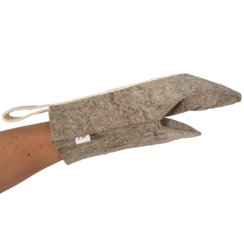 Mănușă din pâslă pentru saună