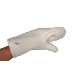 Mănușă albă de lână pentru saună 