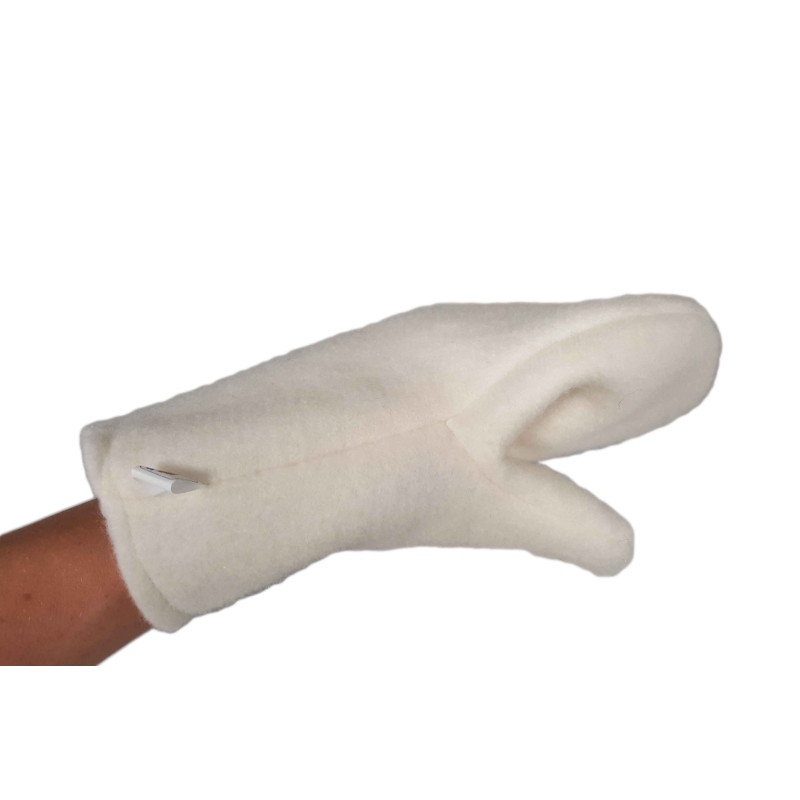 Mănușă albă de lână pentru saună